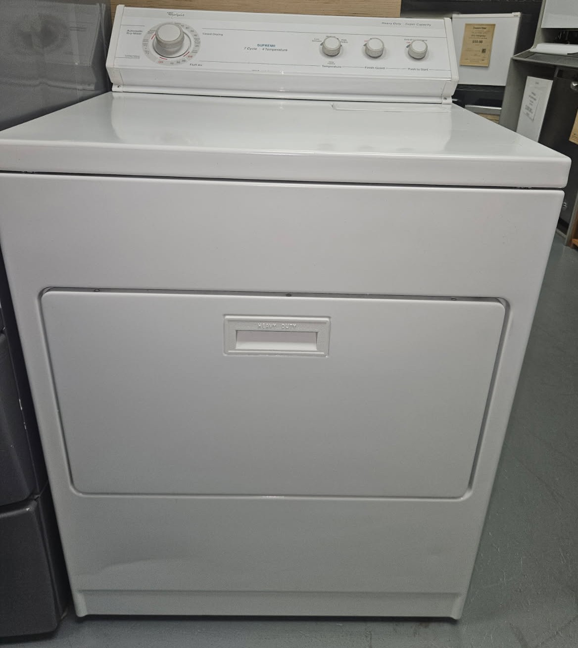 WHIRPOOL ELECTRIC DRYER