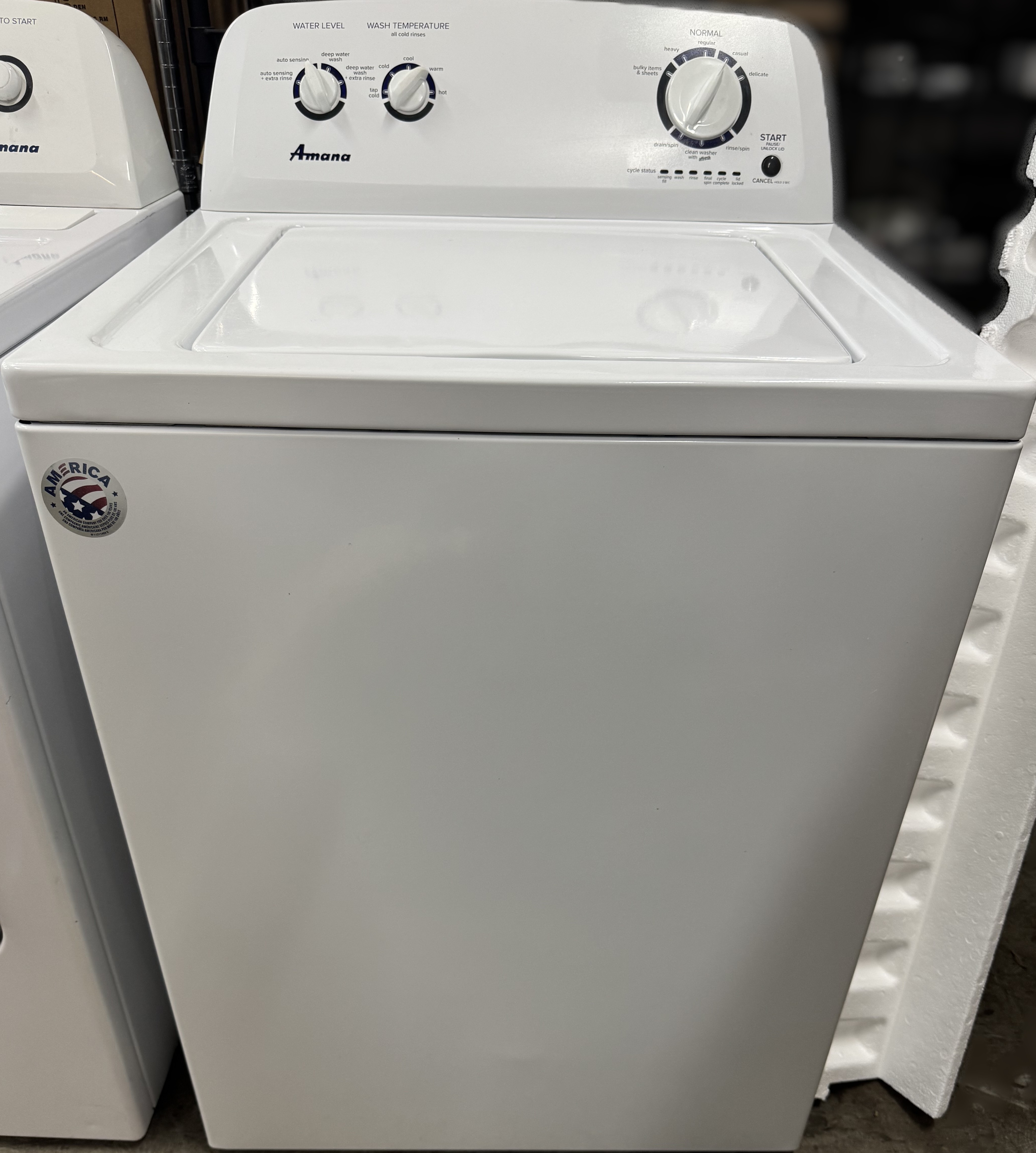 AMANA WASHER SET WITH AGITATOR