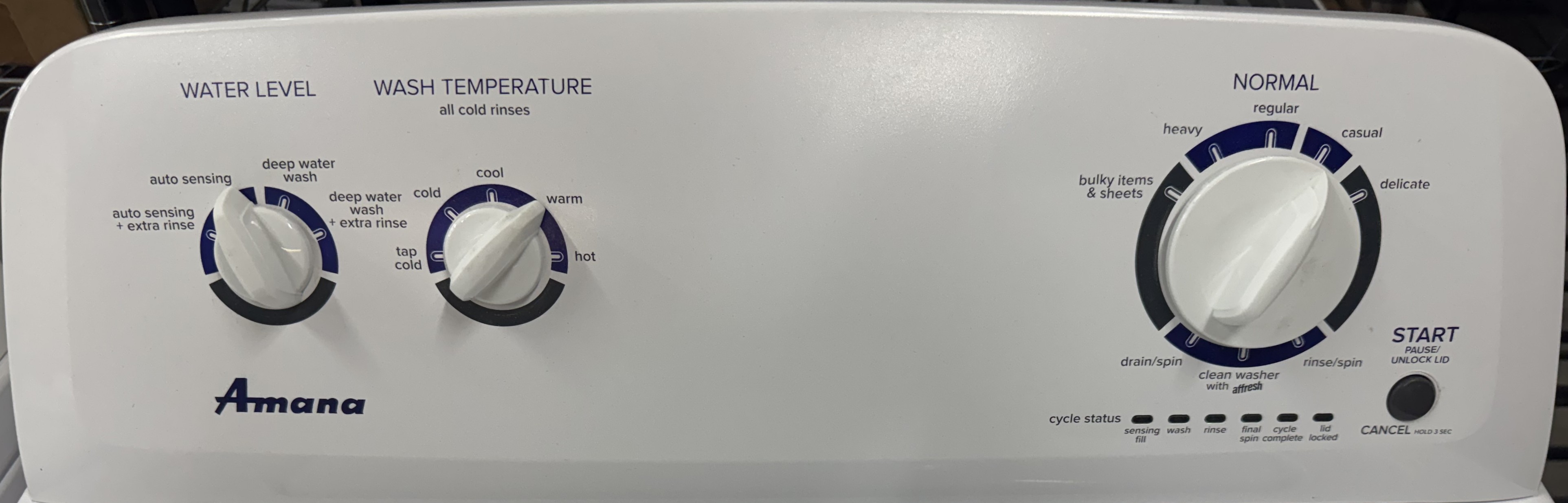 AMANA WASHER SET WITH AGITATOR 2