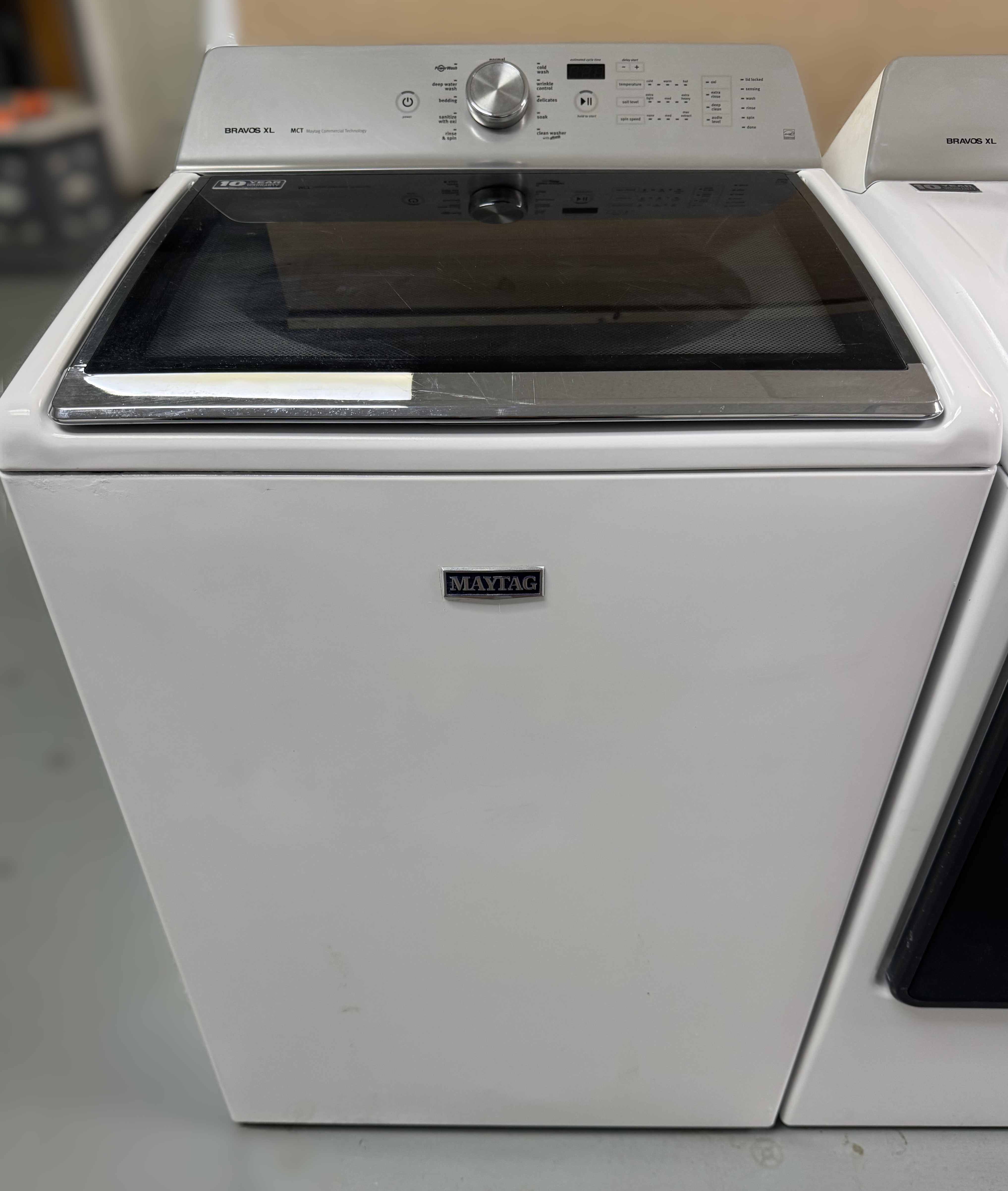 MAYTAG GLASS TOP WASHER - SET