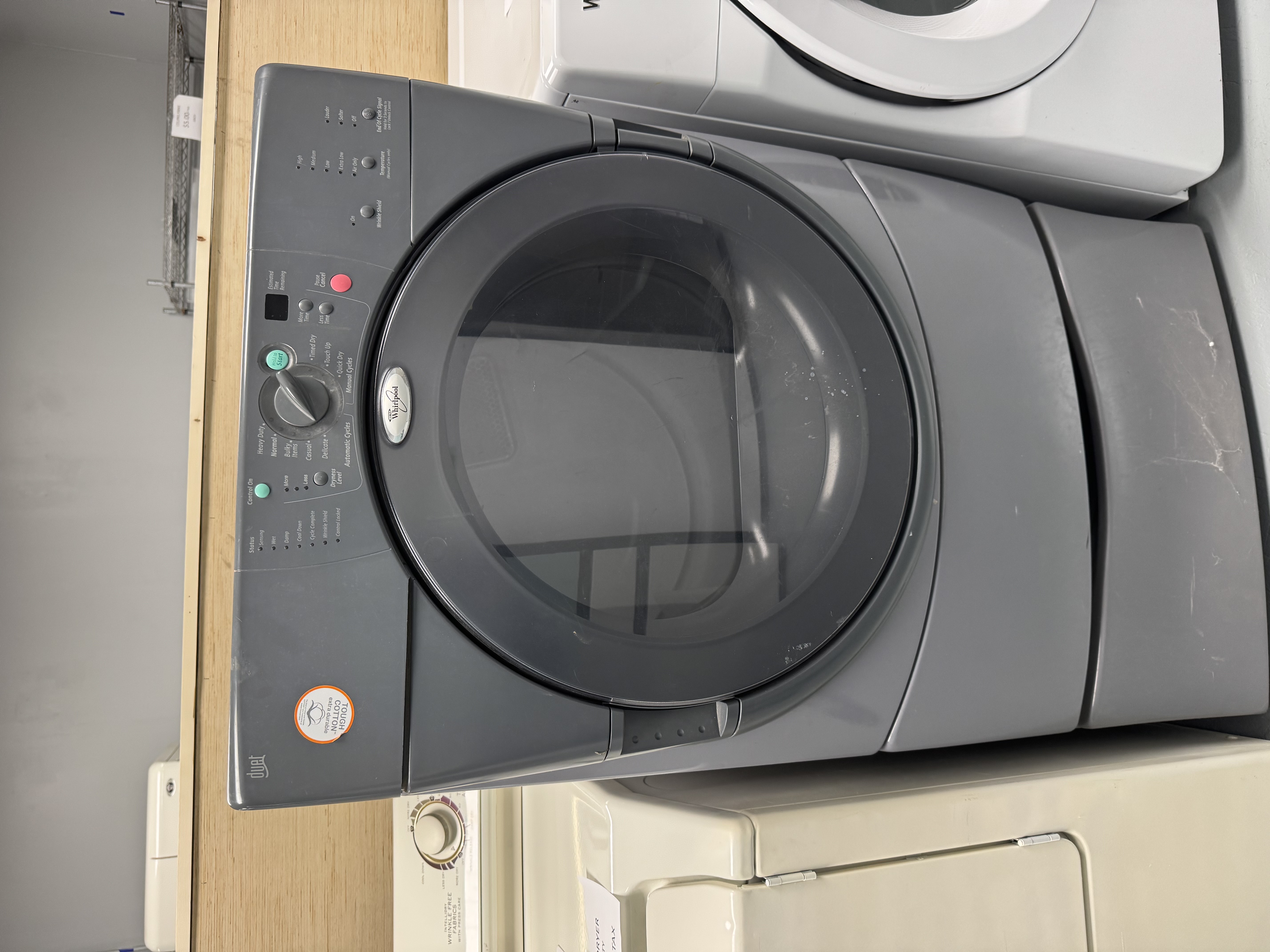 Whirlpool Duet Dryer on Pedastal
